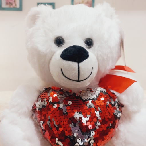 Oso corazón lentejuelas - Imagen 4