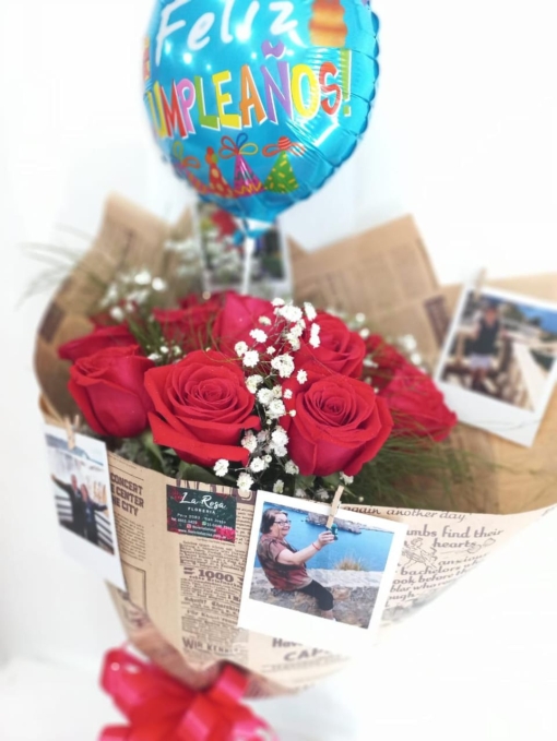 Rosas + Fotos + Globo - Imagen 2