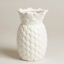 Jarron ceramica anana blanco