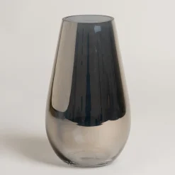 Florero de vidrio Belly negro