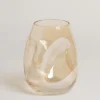 Florero de vidrio geminia ambar