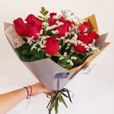 1 doc. de rosas en papel coreano